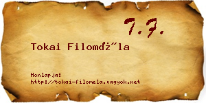 Tokai Filoméla névjegykártya